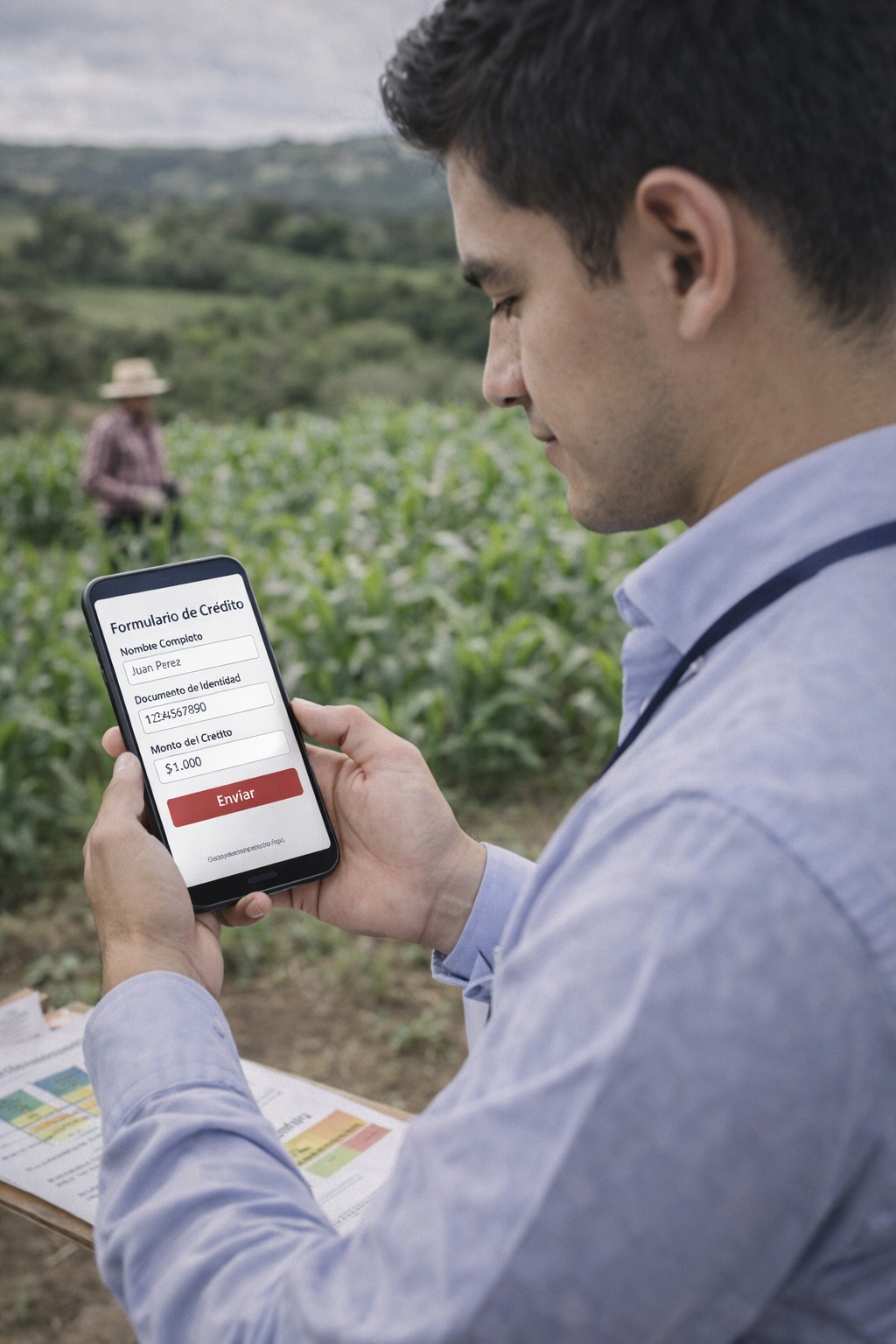 ORION App en uso desde campo para captura de información
