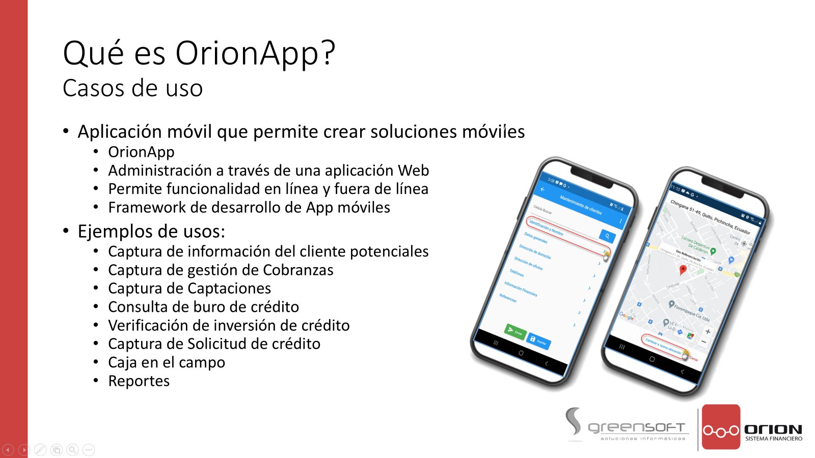 Casos de uso de ORION App